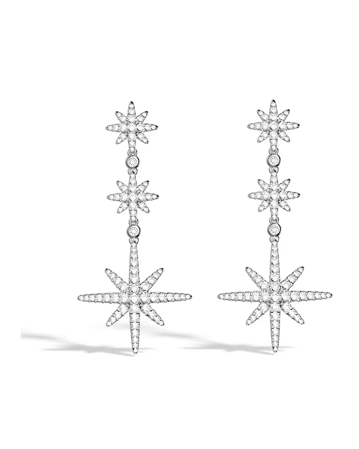 Boucles d'oreilles APM Monaco Triple Météorites argent 925 femme