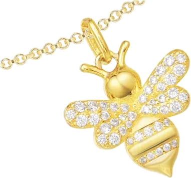 Collier APM Monaco Abeille Plaqué Or et Cristaux — vue 2
