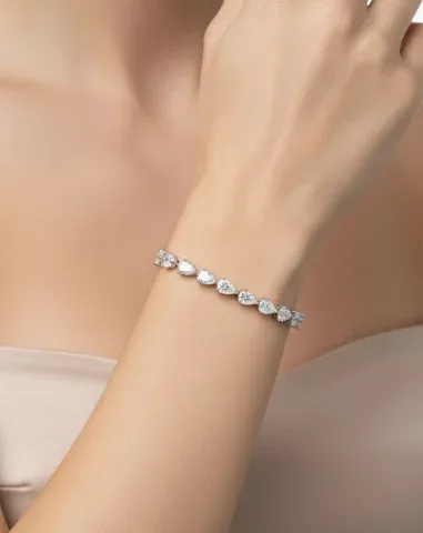 Bracelet Rivière Poire APM Monaco Argent 925 — vue 2