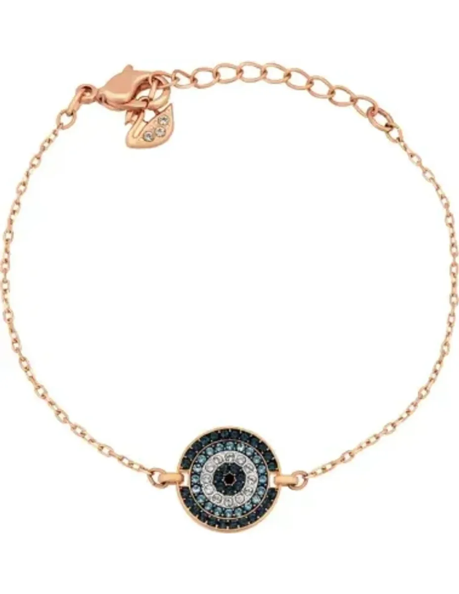 Bracelet Swarovski Luckily plaqué or rose et cristaux