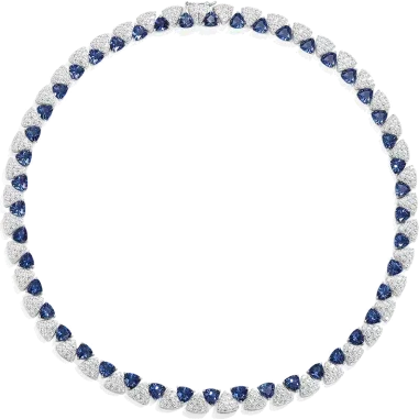Collier APM Monaco Festival Triangle Blanc et Bleu