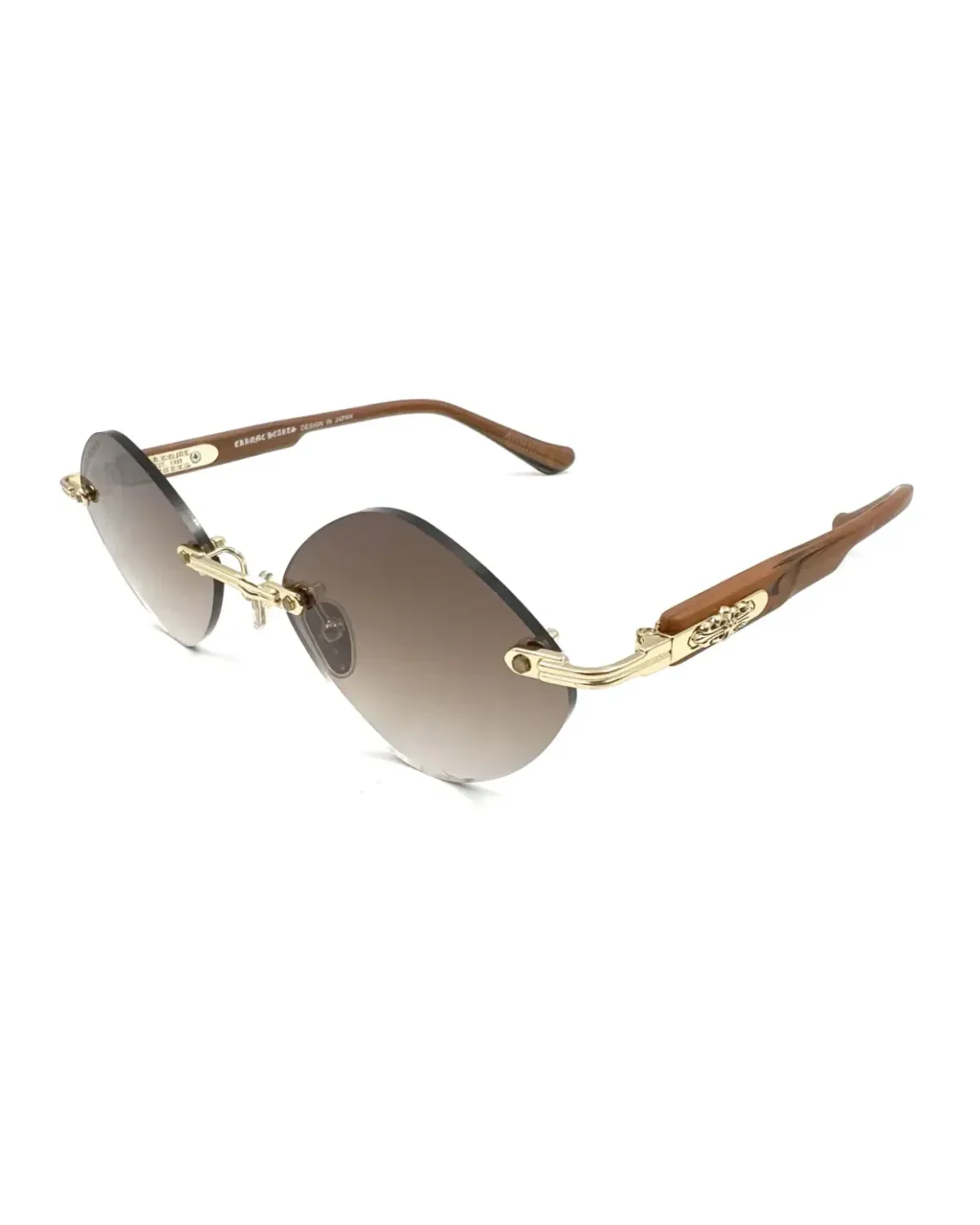 Lunettes de soleil Chrome Hearts CH8132 géométriques verres marron