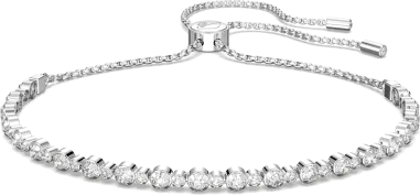 Bracelet Cupchain Cristaux Blancs Rhodié — vue 1