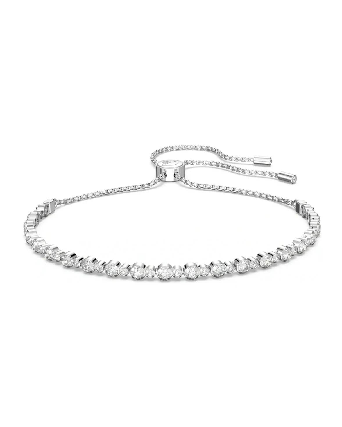 Bracelet Swarovski Subtil métal rhodié cristaux blancs femme