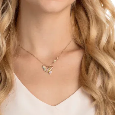 Collier Licorne Arc-en-Ciel Swarovski — vue 4