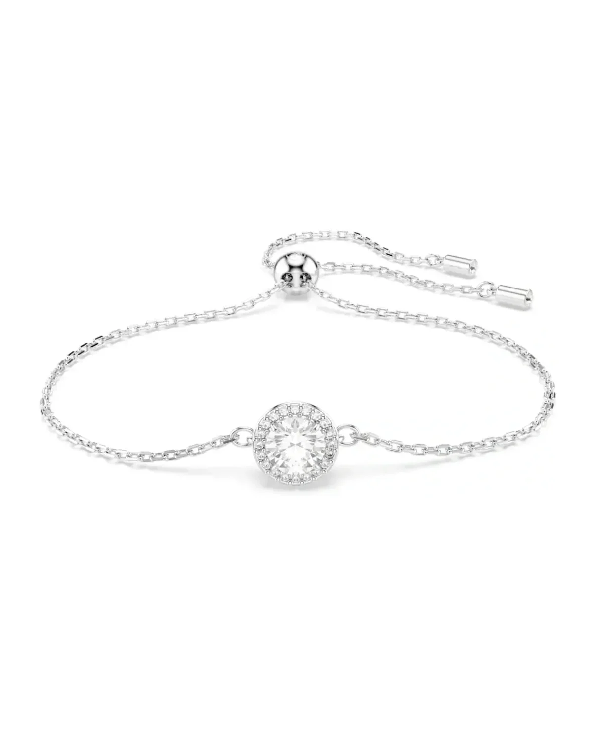 Bracelet Swarovski Constella cristaux ronde pavé blanc métal rhodié femme