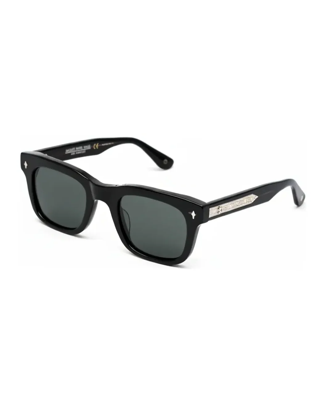 Lunettes de soleil Jacques Marie Mage Cash rectangle acétate noir verres gris