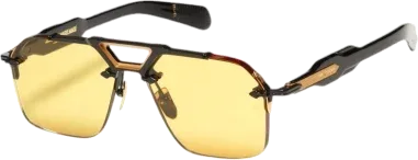 Lunettes Aviator Silvertone Jaune et Noir