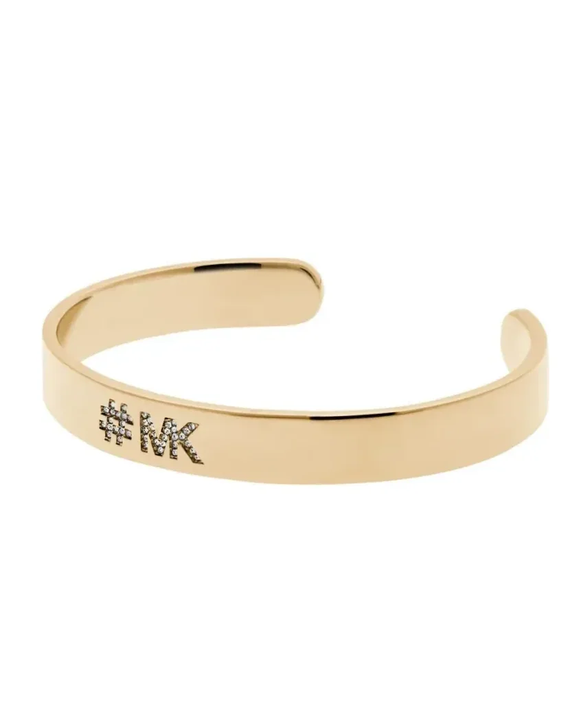 Bracelet Michael Kors jonc acier inoxydable or femme