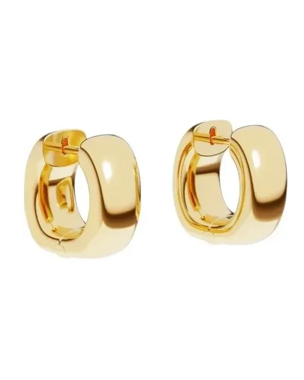 Boucles d'oreilles APM Monaco Chunky plaquées or rose jaune femme