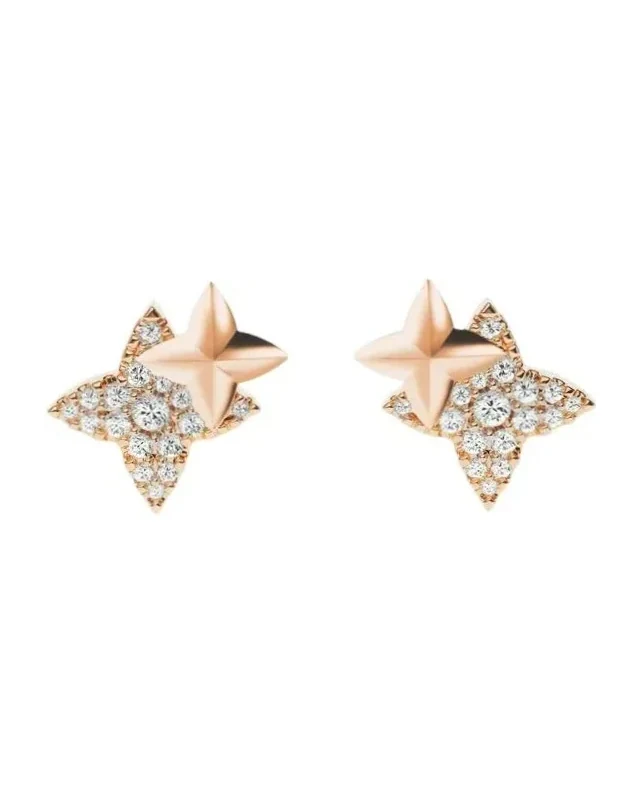 Boucles d'oreilles APM Monaco Météorites oxyde de zirconium plaqué or rose femme
