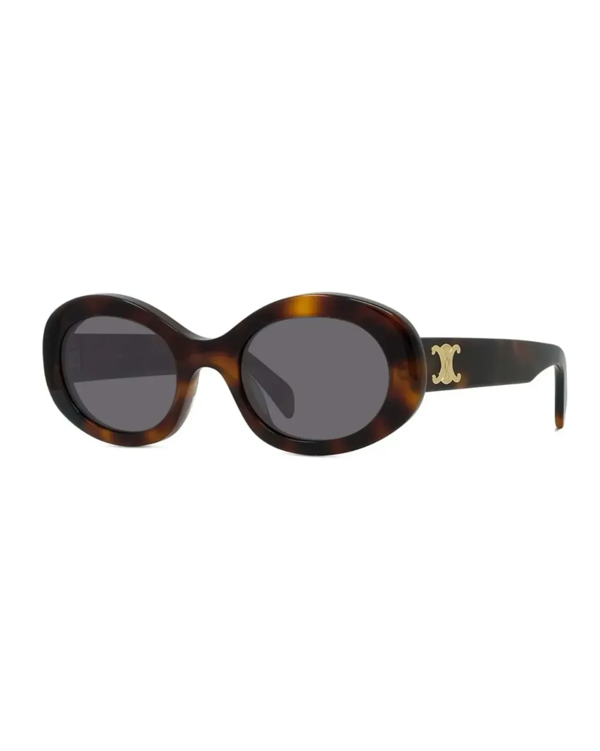 Lunettes de soleil Celine Triomphe 01 ovales CL40194U en acétate Écaille de tortue CL40194U53A