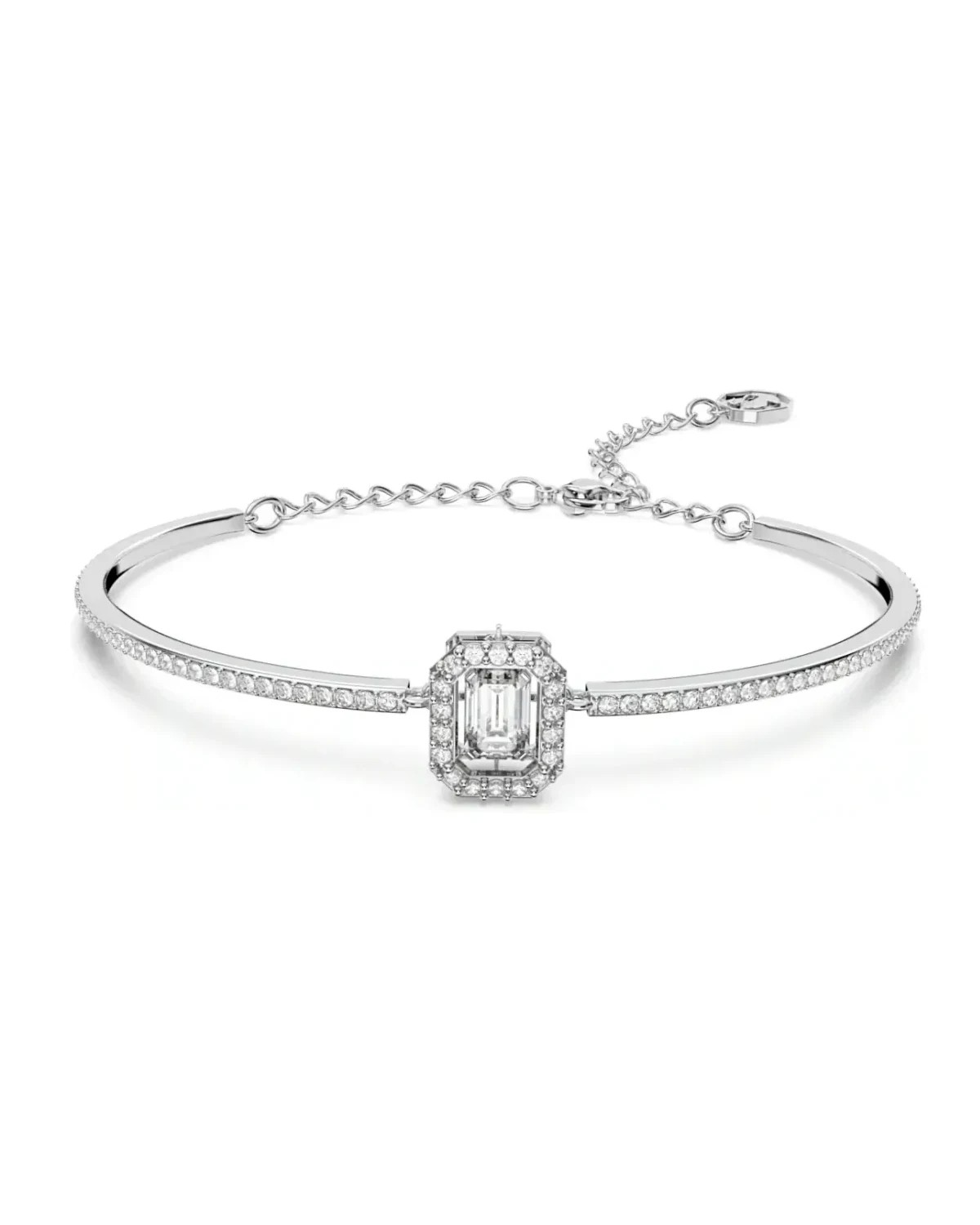 Bracelet Swarovski Jonc Millenia en métal rhodié Argenté Zirconium Femme