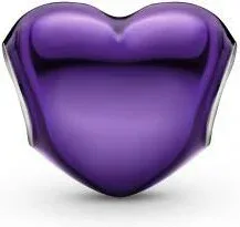 Charm Cœur Violet Métallique Pandora
