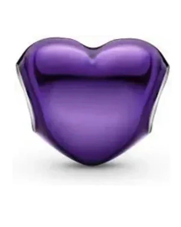 Charm Pandora Cœur Argent 925 Violet Femme