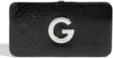Portefeuille Guess rigide noir