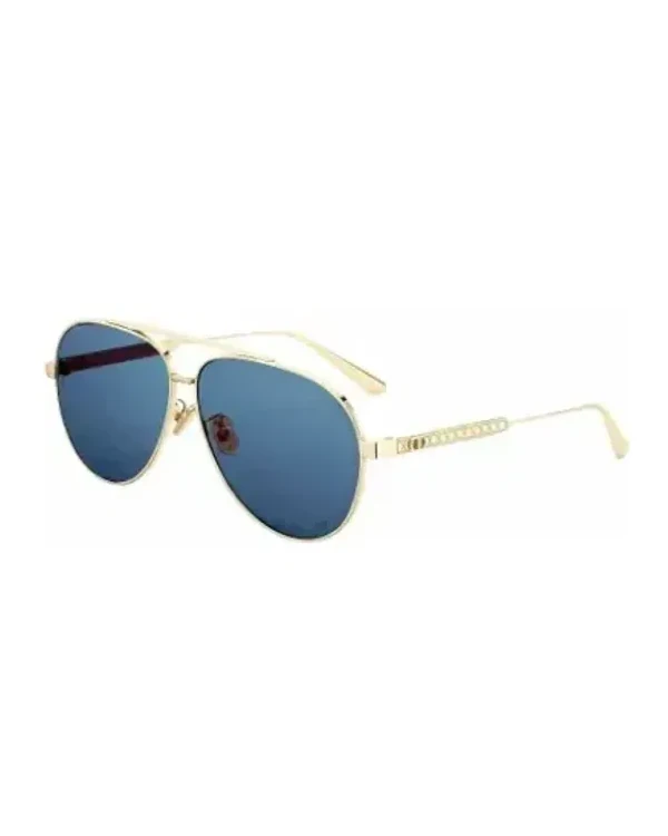 Lunettes de soleil Dior Cannage A1U pilote monture métal Doré DIORCANNAGE