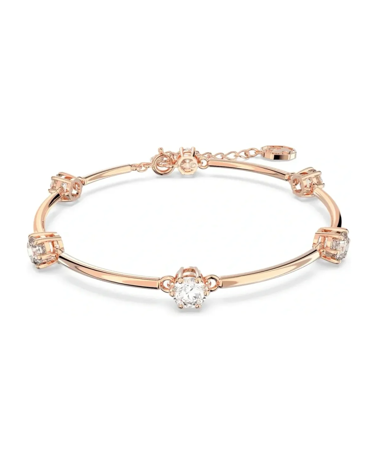 Bracelet Swarovski Constella cristaux ronds plaqué or rose femme