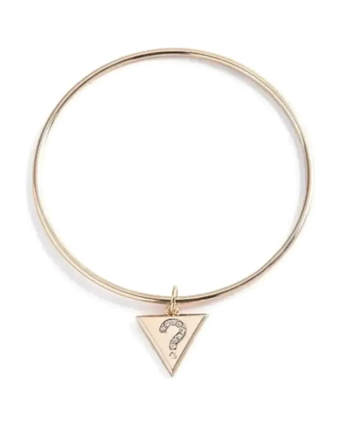 Bracelet Guess acier inoxydable doré plaque triangle femme