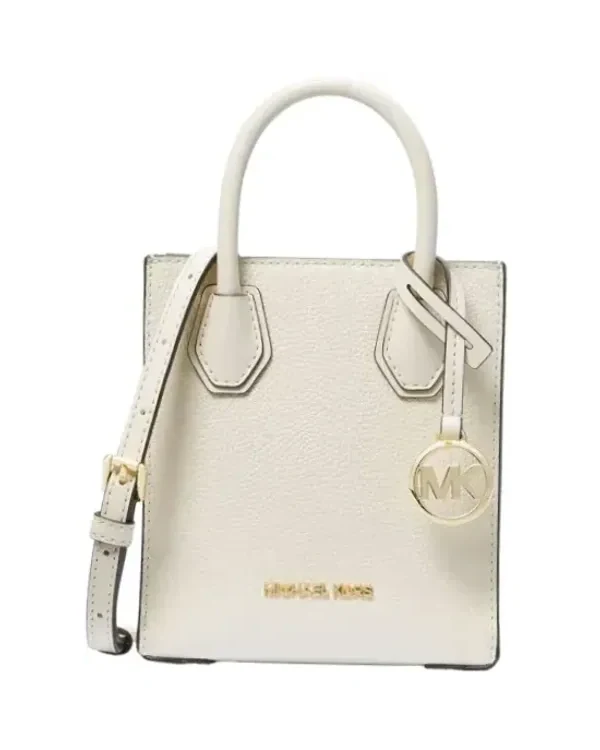 Sac à main Michael Kors Mercer cuir grainé crème