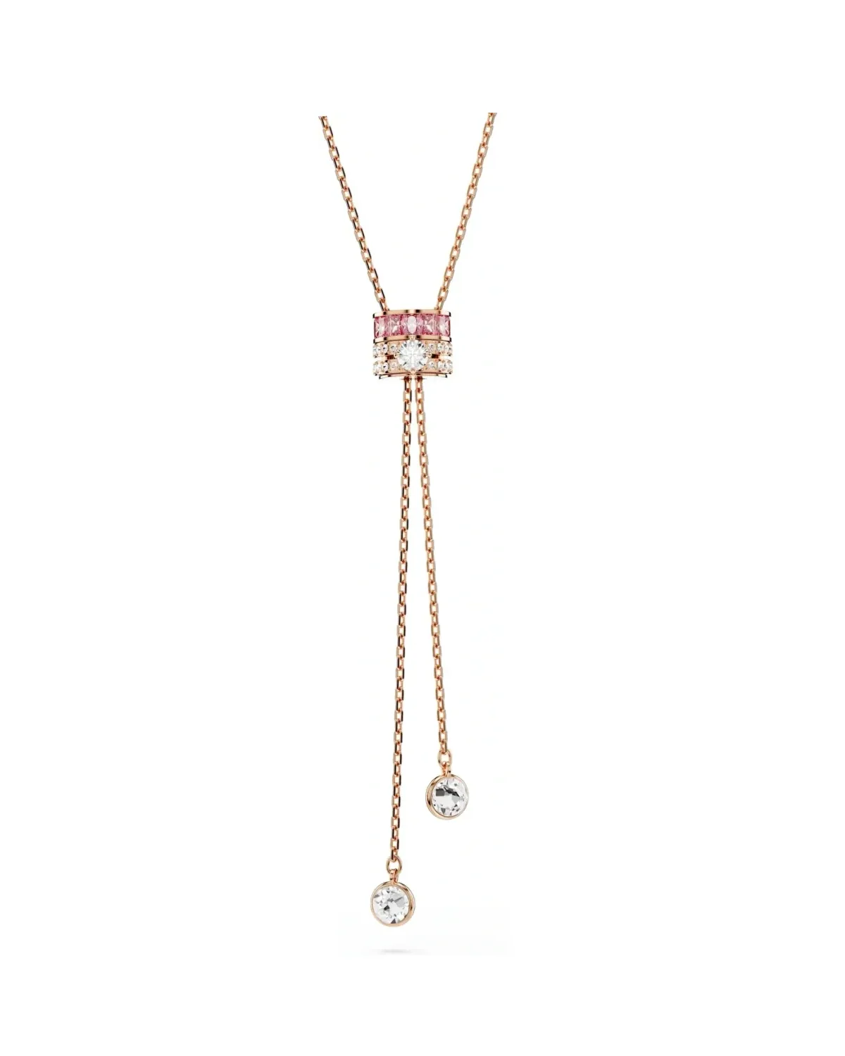 Collier Swarovski Connexus plaqué or rose cristaux blancs et roses femme