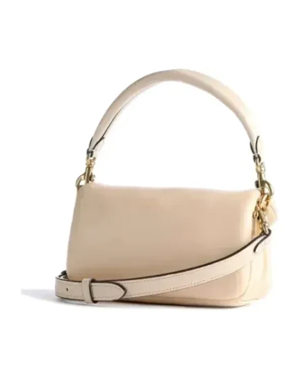 Sac à bandoulière Coach Pillow Tabby 18 cuir nappa crème