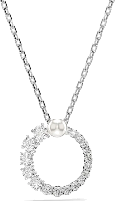 Collier Swarovski Matrix - Cristaux Blancs Rhodié