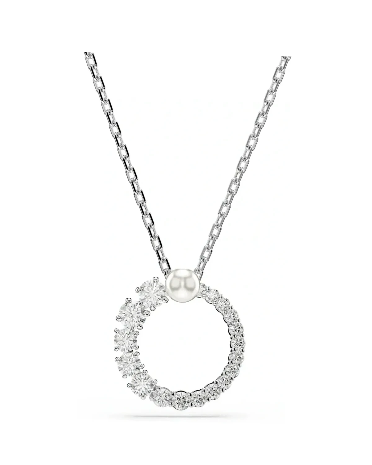 Collier Swarovski Matrix plaqué rhodium cristaux blancs femme