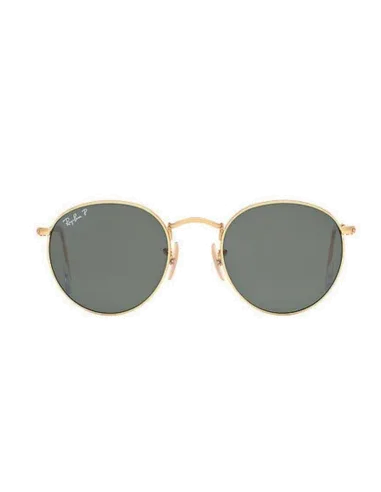 Ray-Ban Round Metal - Or Mat Polarisés — vue 3