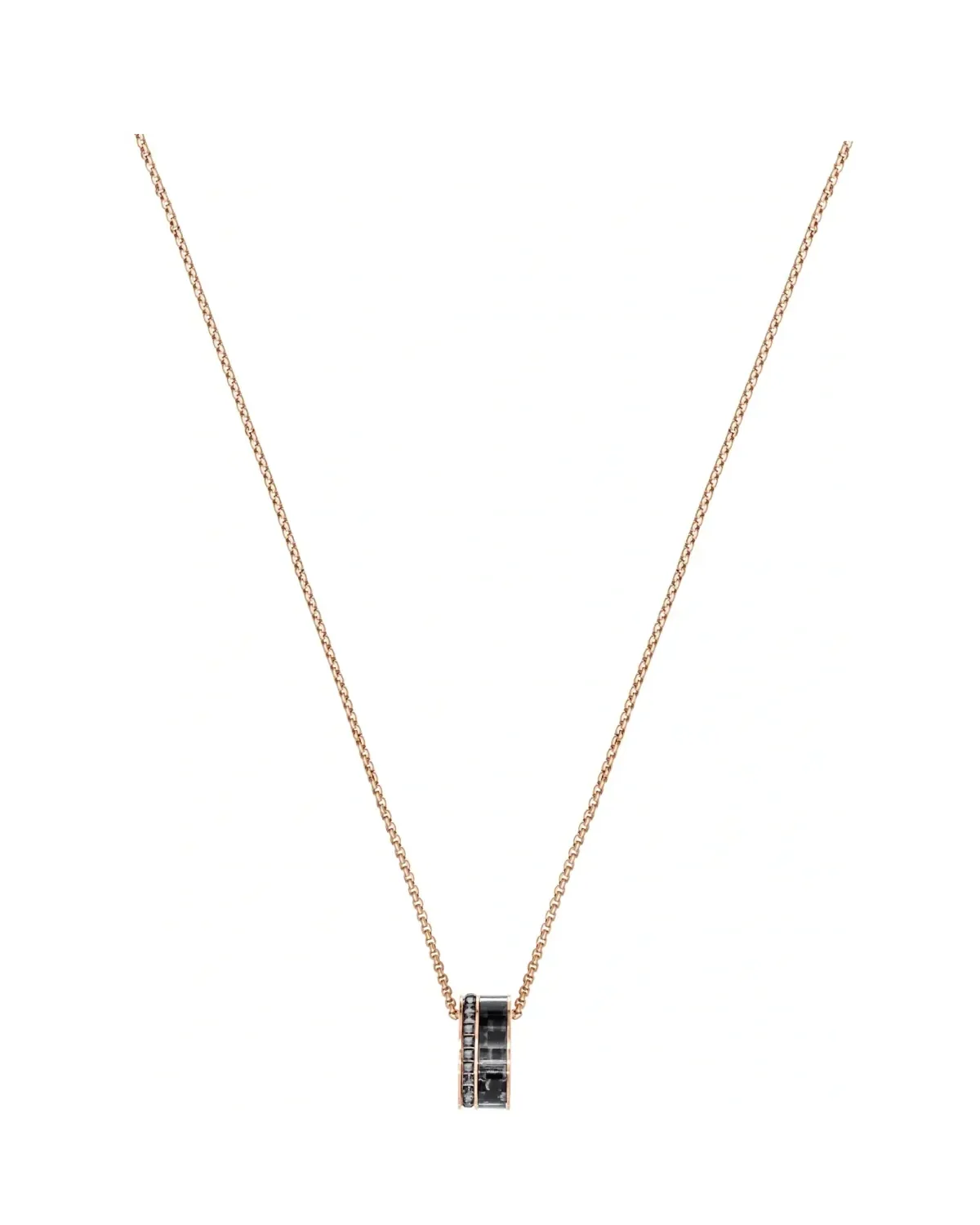 Collier Swarovski Alto plaqué or rose pendentif cristaux homme