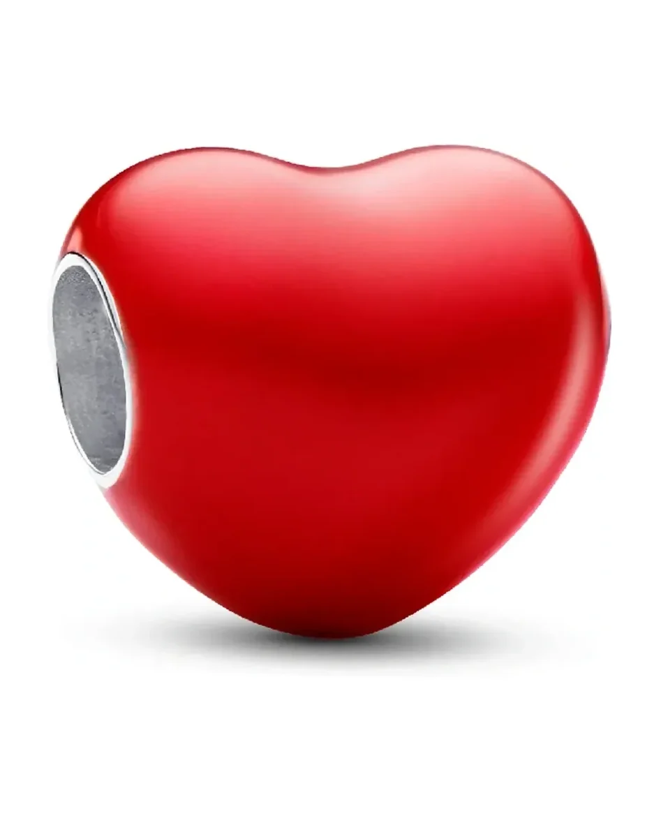 Charm Pandora Cœur Rouge Message Caché Argent 925 Femme