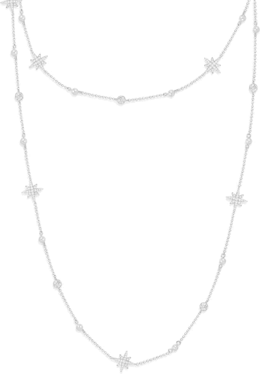 Collier APM Monaco Versatile chaîne perles météorites argent 925