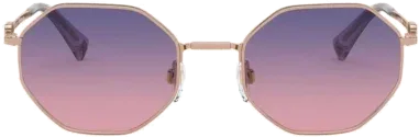 Lunettes de soleil Valentino Garavani VA2040 Hexagonales Or Rose — vue 2