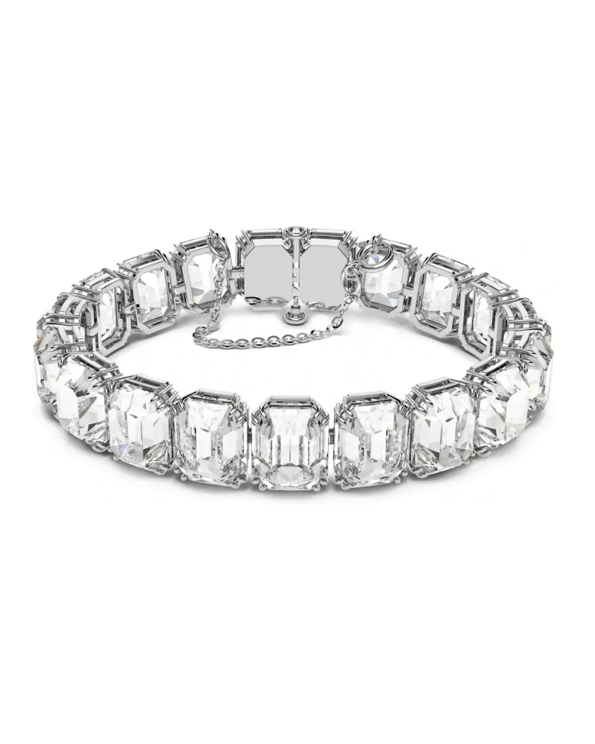 Bracelet Swarovski Millenia cristaux octogone rhodium blanc femme