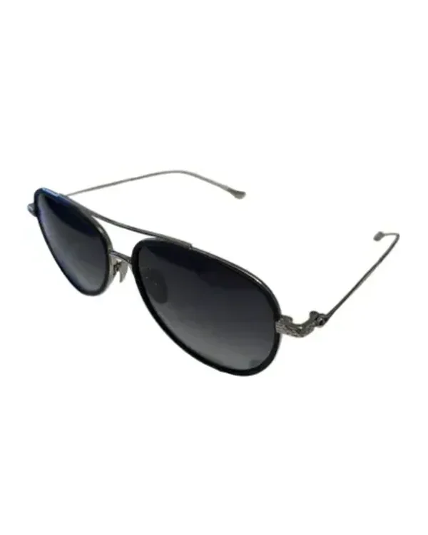 Lunettes de soleil Chrome Hearts CH8118 aviator métal gris