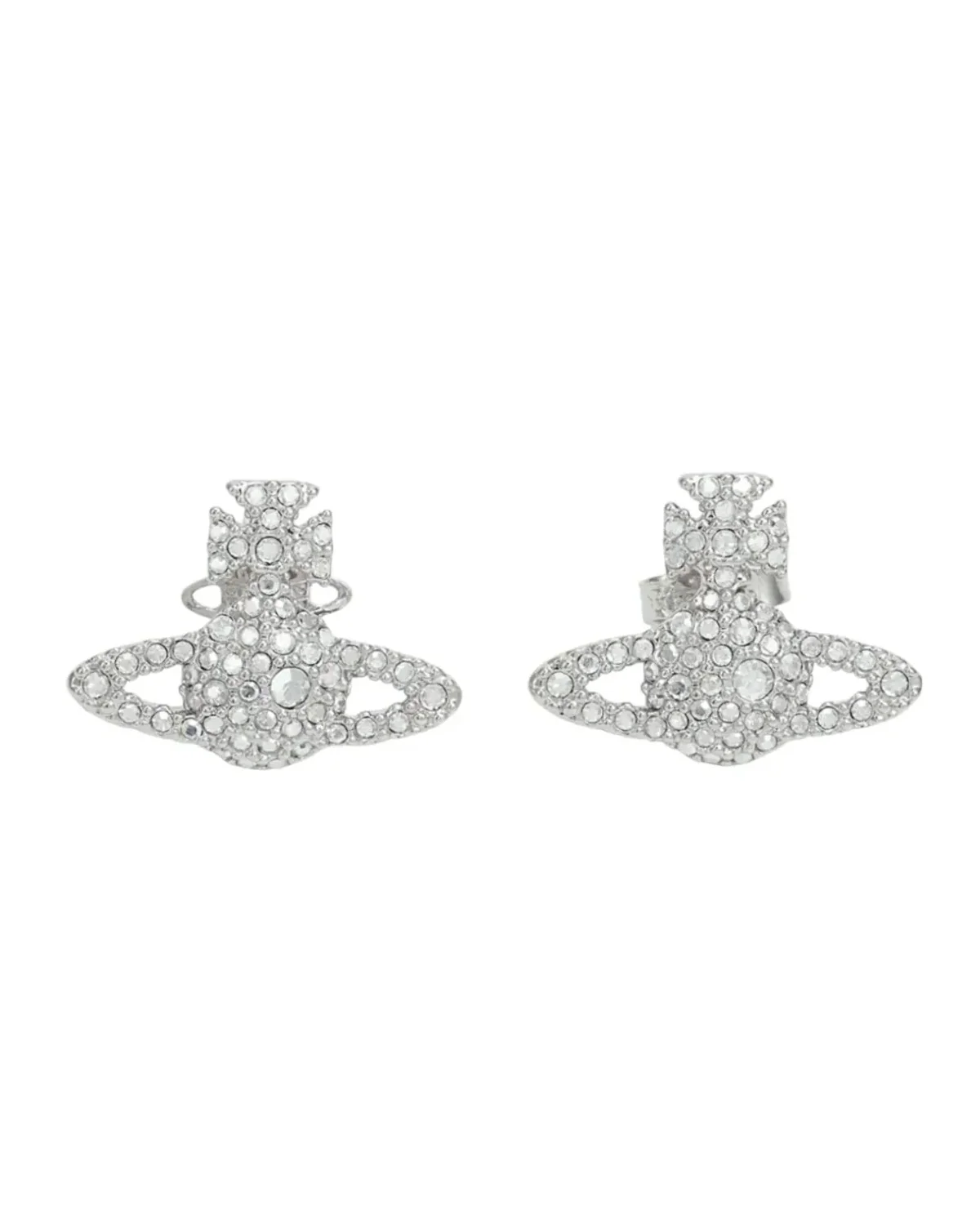 Boucles d'oreilles Vivienne Westwood Grace Bas Relief argent avec zirconium femme