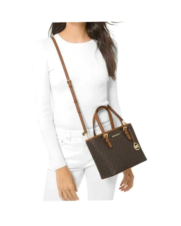 Sac à main Michael Kors Jet Set Travel XS cuir marron