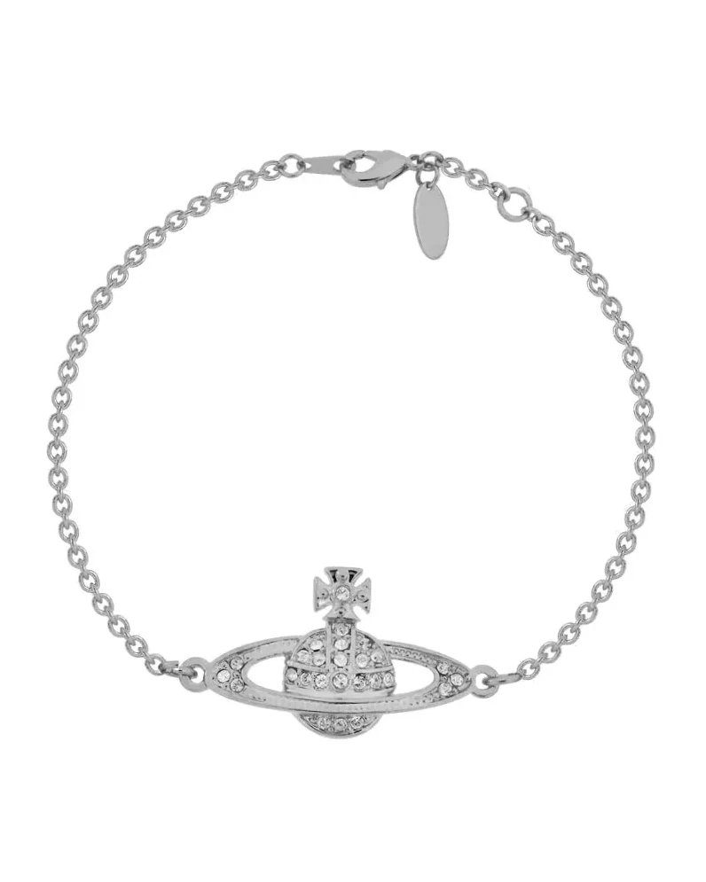 Bracelet Vivienne Westwood Olympia bas relief laiton argenté femme