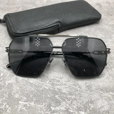 Lunettes de soleil Chrome Hearts Ripping - Aviateur métal — vue 11