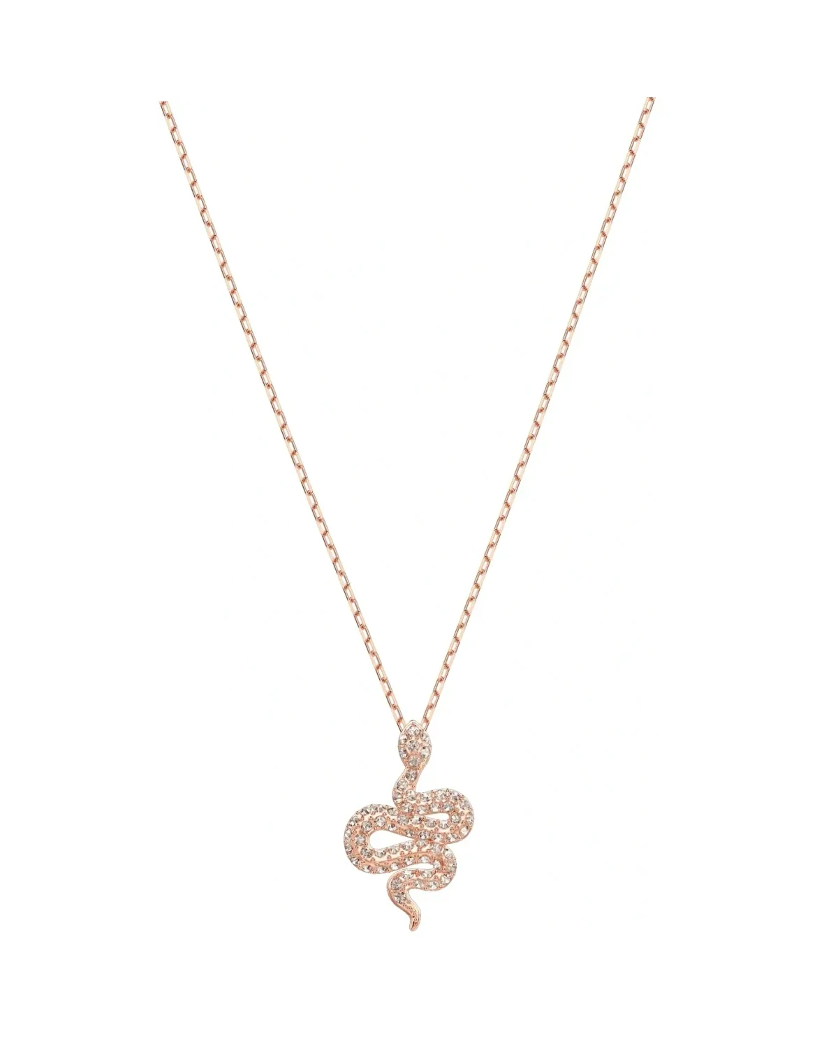 Collier Swarovski Leslie plaqué or rose cristaux femme