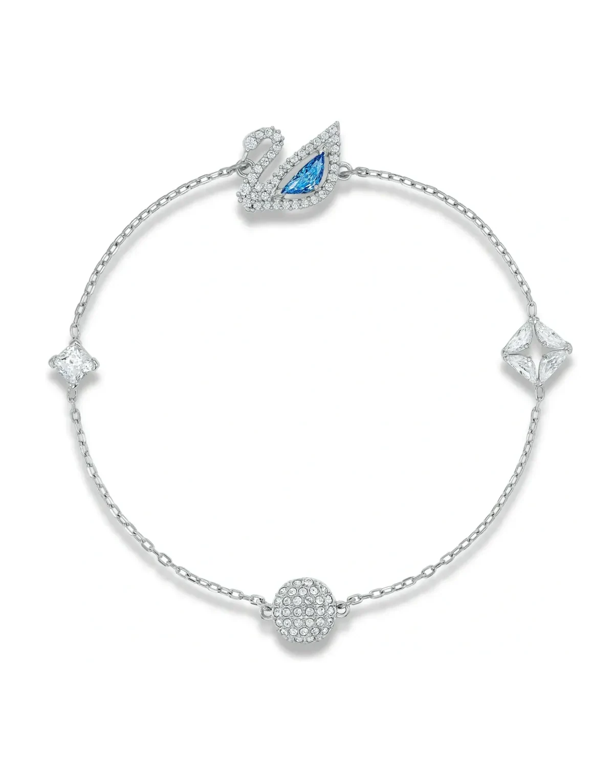 Bracelet Swarovski Dazzling Swan plaqué rhodium cristaux femme