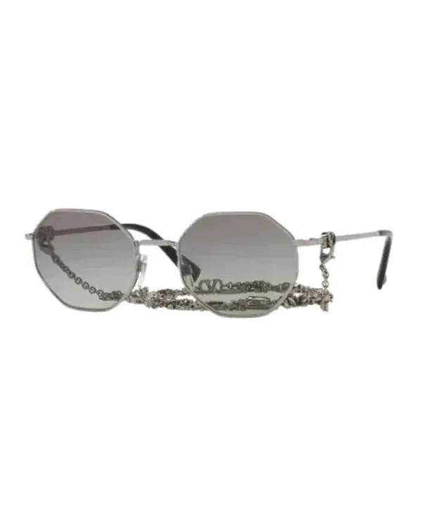 Lunettes de soleil Valentino Garavani VA2040 hexagonales argenté