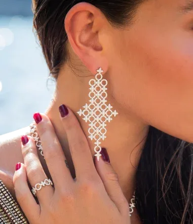 Boucles d'oreilles Météorites et Cercles XL - APM Monaco — vue 2