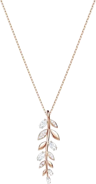 Collier Mayfly Swarovski - Plaqué Or Rose et Cristaux Blancs