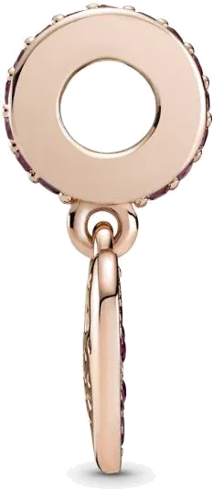 Charm Coeur Pavé de Cristaux - Pandora Plaqué Or Rose — vue 2