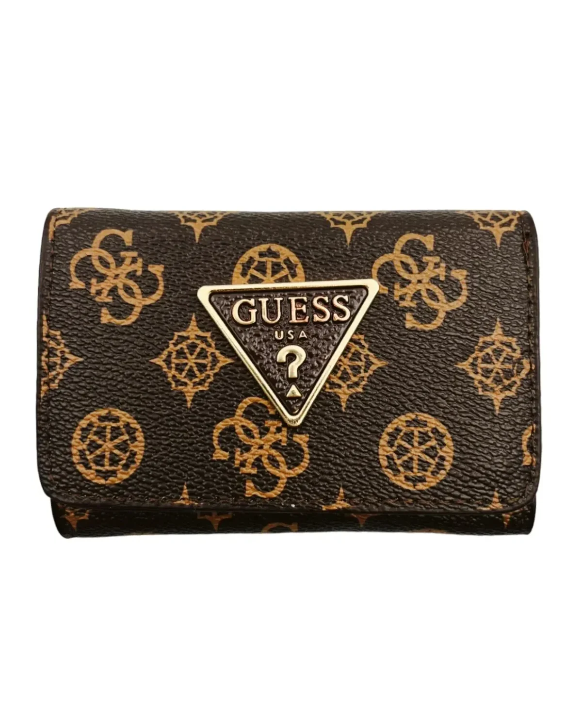 Portefeuille Guess simili cuir marron femme