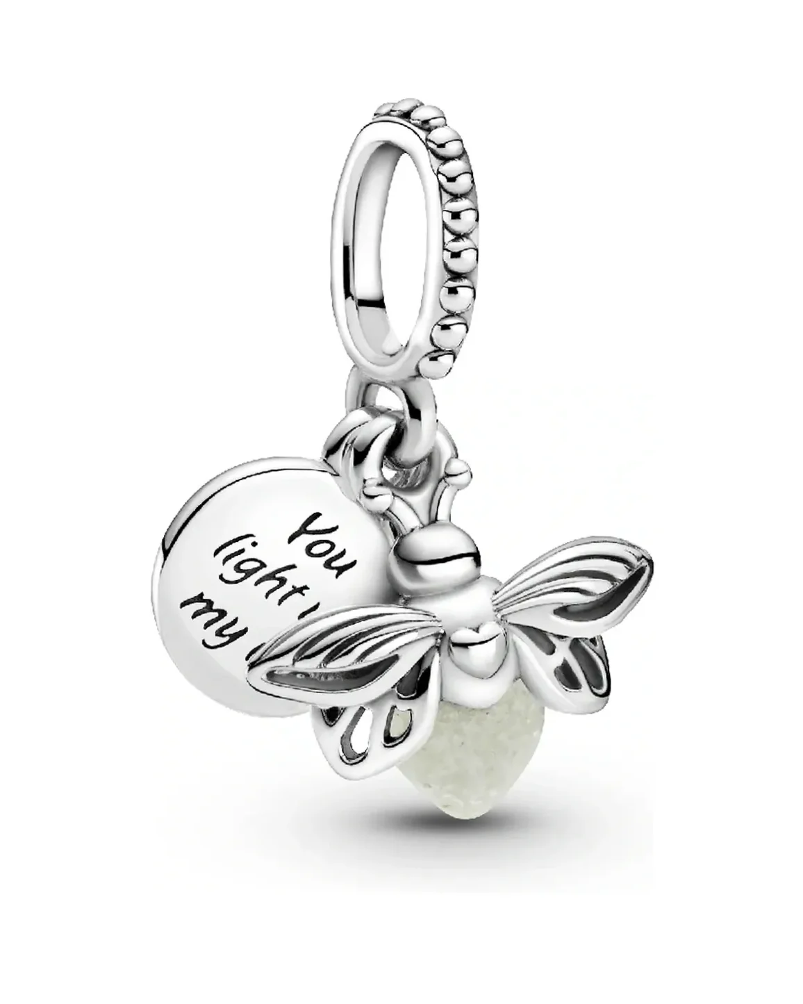 Charm Pandora Luciole Phosphorescente Argent 925 Vert Femme
