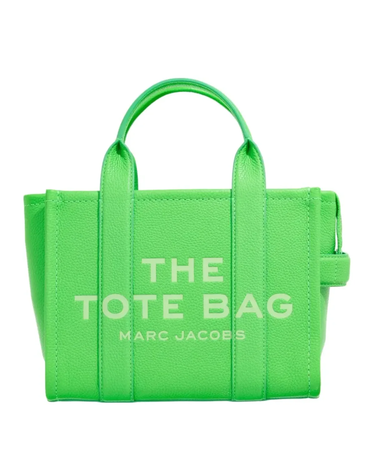 Sac à main Marc Jacobs The Medium Tote Bag cuir grainé vert fluo femme