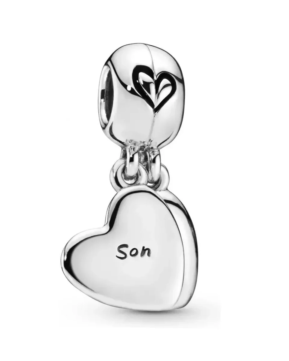 Charm Pandora Pendant Cœur Séparable Mère Fils Argent 925