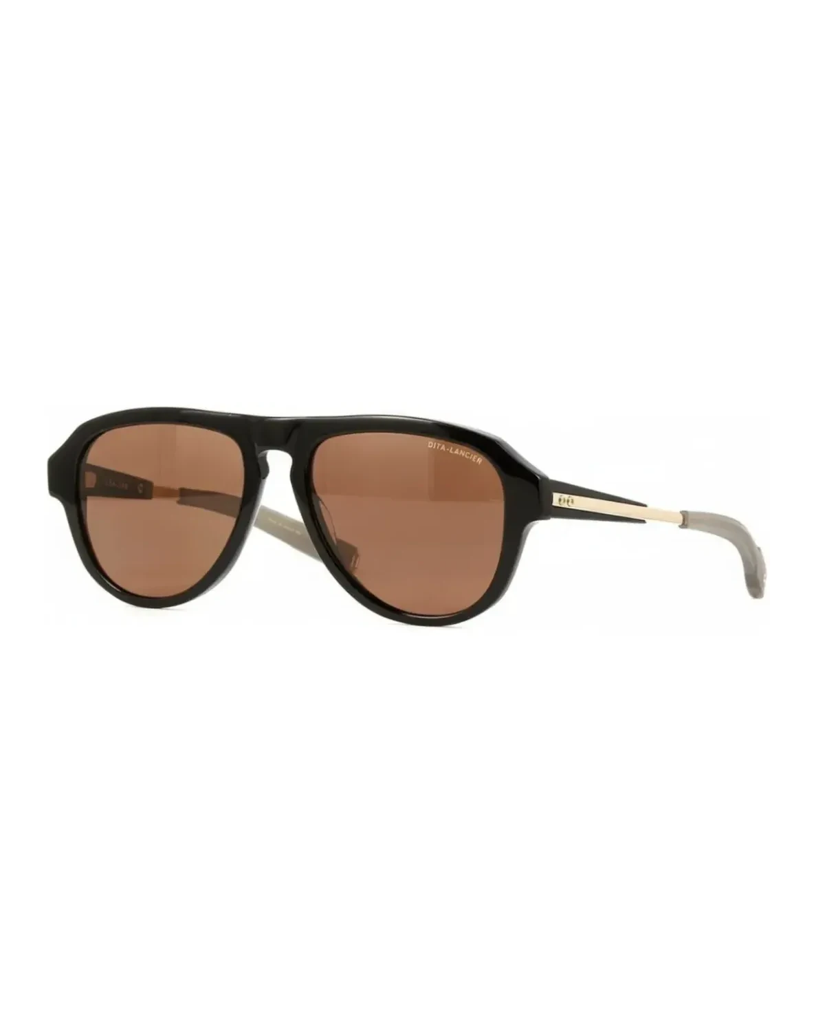 Lunettes de soleil DITA Lancier Navigator acétate noir verres marron